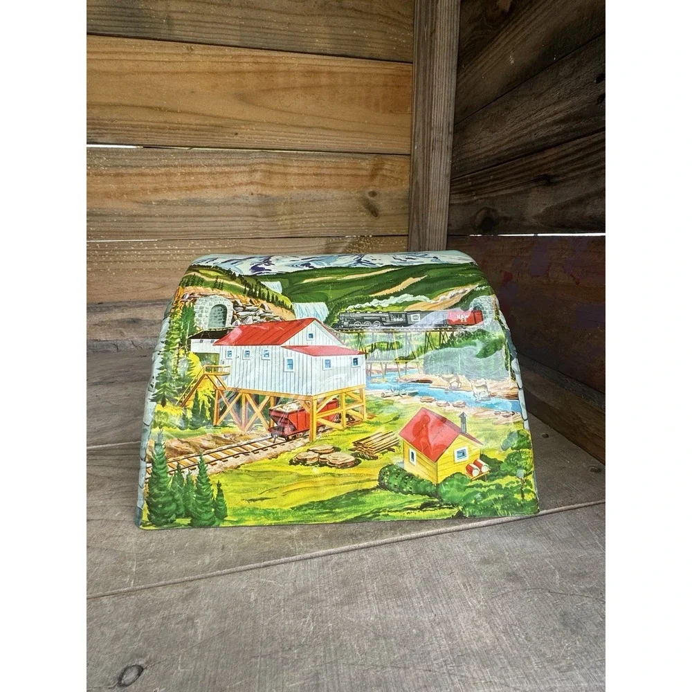 Vintage‎ Marx Tin Litho Model Train Tunnel O Scale Folding Railroad RR Tunnel